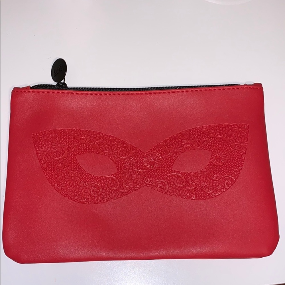 Red cosmetic bag
